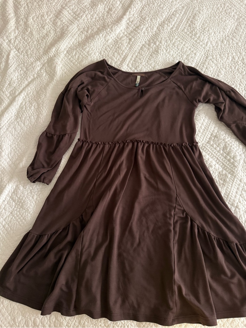 Matilda Jane Chocolate Brown Long Sleeve Tiered Dress